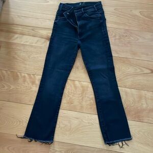 Mother hustler ankle fray jeans size 26 color encounters at night